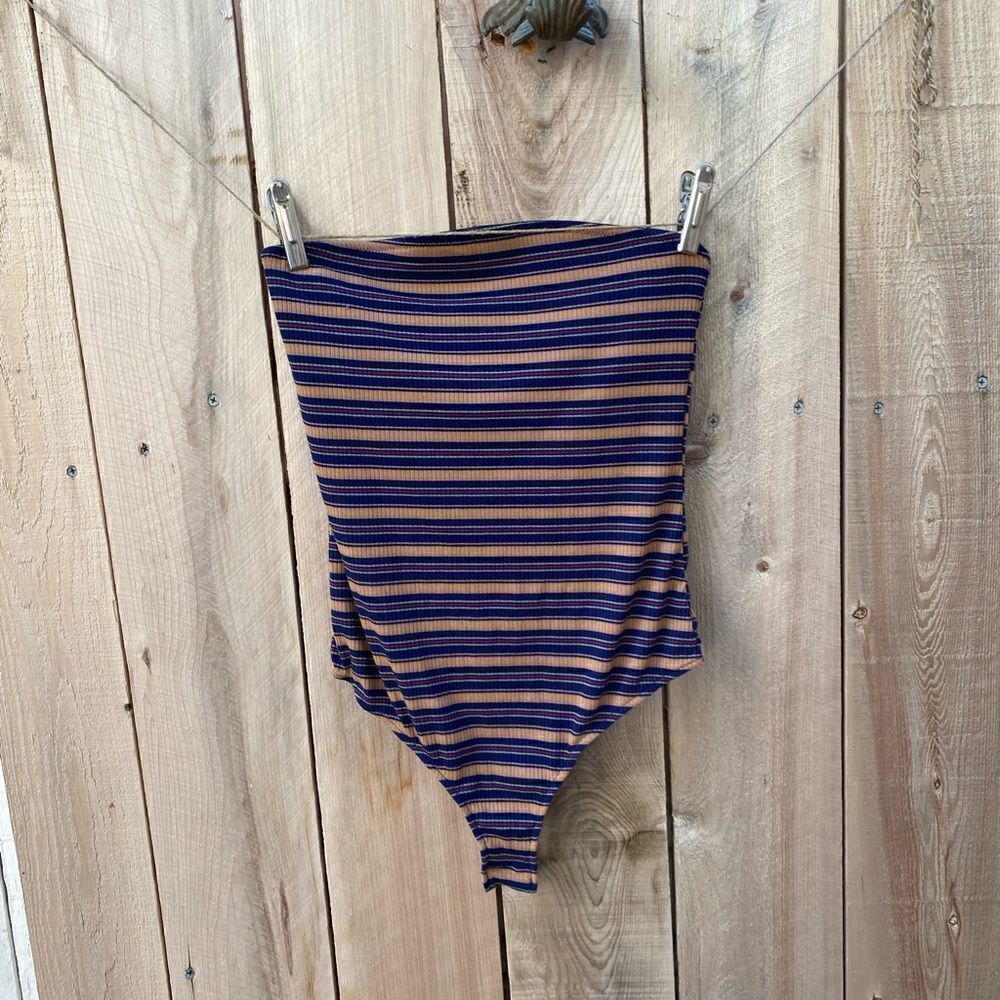FREE PEOPLE intimately Stripe Out Bodysuit size small - Picture 10 of 11